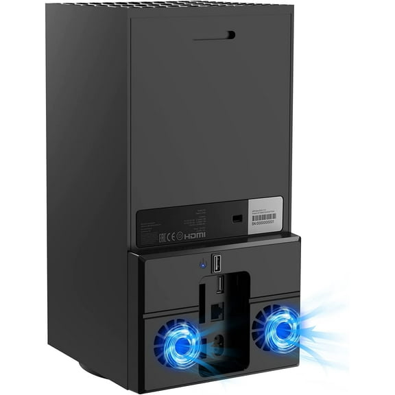 Vertical Cooling Fan for Xbox Series X, USB Powered Cooling Stand Cooling System Accessories with Dual Fans and External USB Port for Xbox Series X Console (Only for Xbox Series X)