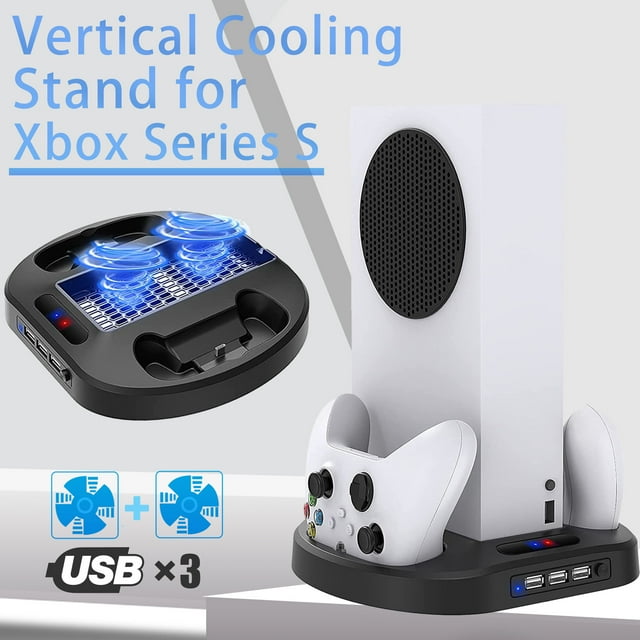 Vertical Cooling Stand Compatible with Xbox Series S, Dual Controller