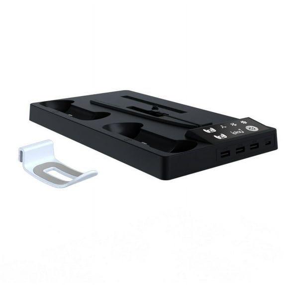 Vertical Cooling Stand Replacement For PS5 Pro Console, Game Stand With Controller Charging Station for PlayStation 5 Pro With Headset Hanger Hook
