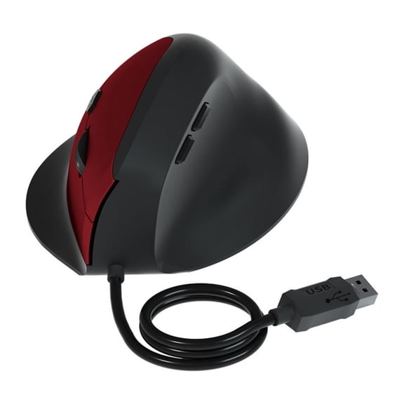 Vertical Cord Mouse 6 Programmable Button 3 Adjustable 1600DPI Ergonomic USB