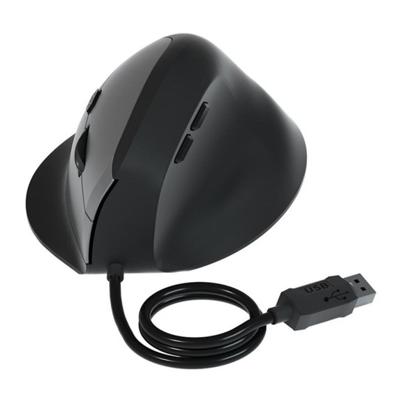 Vertical Cord Mouse 6 Programmable Button 3 Adjustable 1600DPI Ergonomic USB
