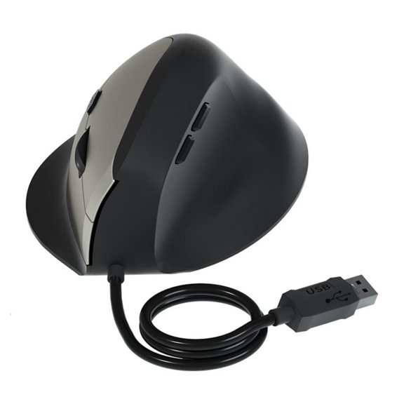 Vertical Cord Mouse 6 Programmable Button 3 Adjustable 1600DPI Ergonomic USB