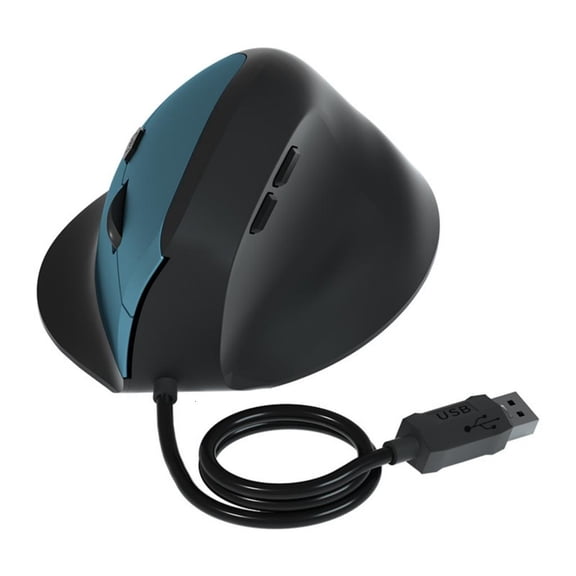 Vertical Cord Mouse 6 Programmable Button 3 Adjustable 1600DPI Ergonomic USB