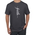 thumbnail image 1 of Vertical Cross Christian Faith Inspirational/Christian Men's Graphic T-Shirt, Charcoal, 5XL, 1 of 3