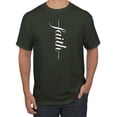 thumbnail image 1 of Vertical Cross Christian Faith Inspirational/Christian Men's Graphic T-Shirt, Forest Green, Medium, 1 of 3