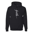 thumbnail image 1 of Vertical Cross Christian Faith Inspirational/Christian Unisex Graphic Hoodie Sweatshirt, Black, Small, 1 of 3