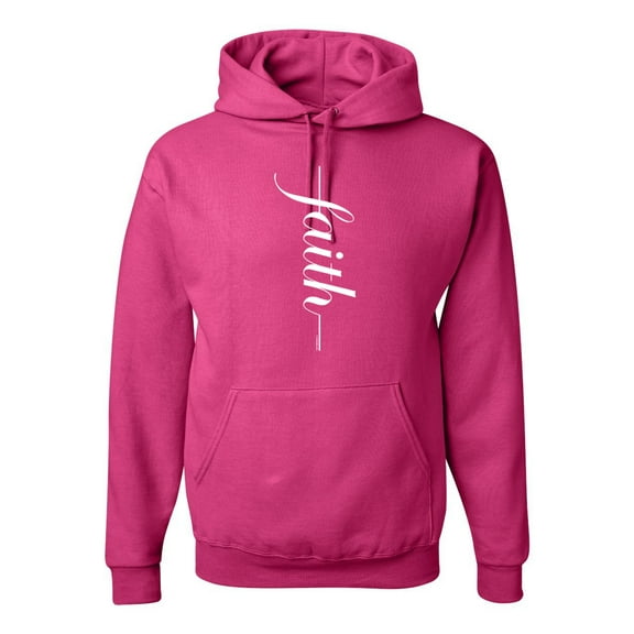 Vertical Cross Christian Faith Inspirational/Christian Unisex Graphic Hoodie Sweatshirt, Fuschia, Small