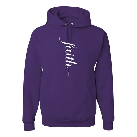 Vertical Cross Christian Faith Inspirational/Christian Unisex Graphic Hoodie Sweatshirt, Purple, 3XL