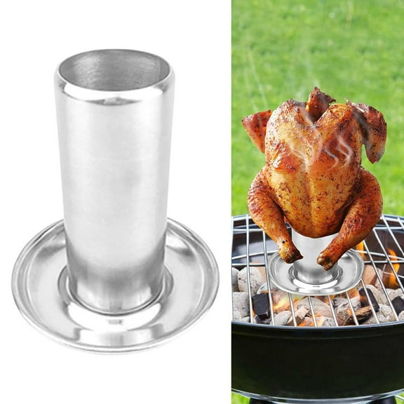 Vertical Design Beer Can Chicken Rack Ensures Even Cooking and Heat Distribution Hassle Free Barbecue or Roasting