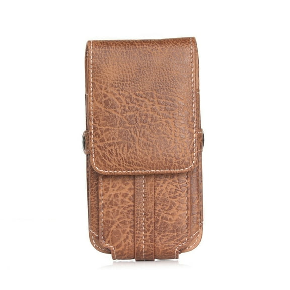 Vertical Design Phone Holsters with Belt & Clip Strong PU Mobile Phone Holder for Easy Access & Hands Without Use