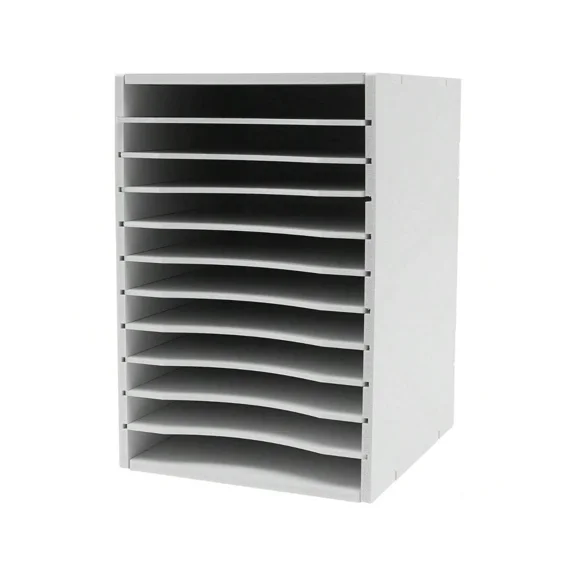 Vertical Desktop Sorter, 11 Slots Wooden Mail Organizer for Office & Classroom. Perfect Gift For 2026.