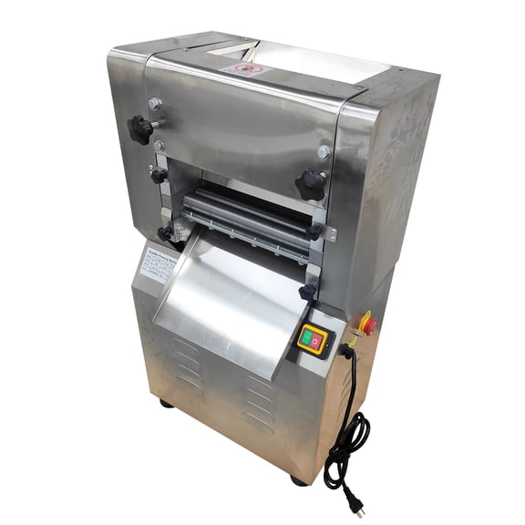 Vertical Dough Roller Press Noodle Machine Electric With Two Round Knives of 1.5MM and 3MM 110V