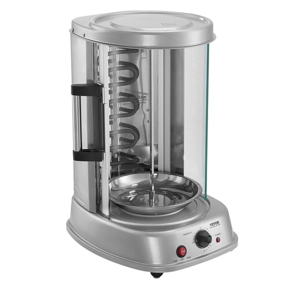 Vertical Electric Doner Kebab Machine, Stainless Steel Gyro Rotisserie Oven for Home Kitchen & Restaurant Use, Countertop Shawarma Cooker Grill