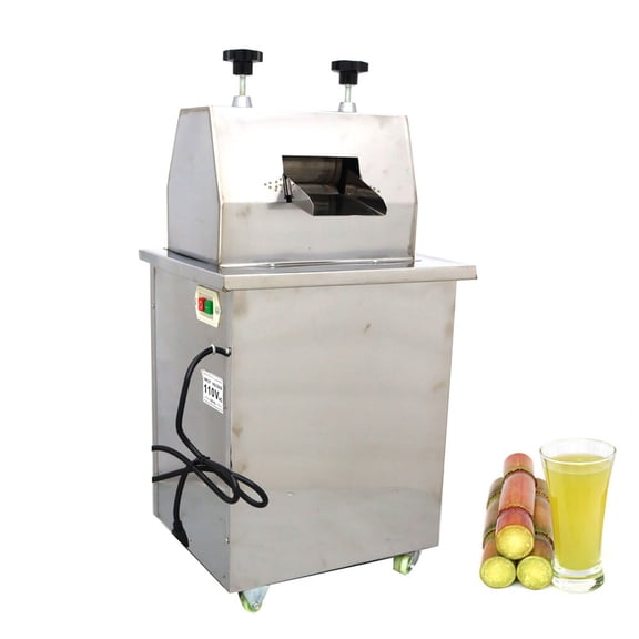 Vertical Electric Sugar Cane Ginger Press Juicer 3 Roller Desktop Commercial Juice Extractor