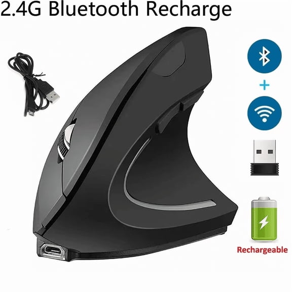 Vertical Ergonomic Gaming Mouse Wireless Rechargeable Gamer Mause Kit Optical 2.4G Mouse Computer PC Laptop Desktop USB Mice