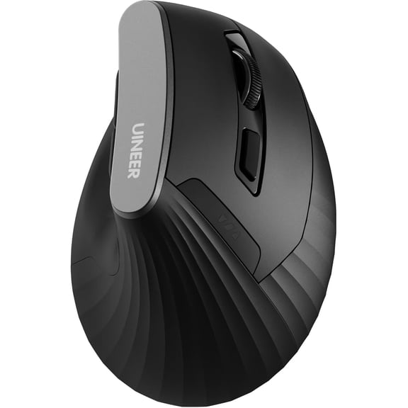 Vertical Ergonomic Tri-Mode Wireless Bluetooth 5.0/4.0 & 2.4GHz USB Receiver, Battery-Powered, Connects to 3 Devices, 4 DPI Optical Mice for PC, Laptop, Compatible with Windows, Mac
