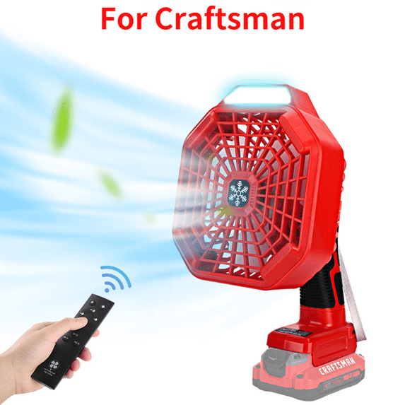 Vertical Fan For Makita For Dewalt For Bosch For Milwaukee For Ryobi For For BlackDecker Craftsman 14.4-18V Battery With Light for Hom, Outdoor,Camping, Picnic and Job Site