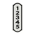 thumbnail image 1 of Vertical Fancy Address Numbers for Outside, Custom, 911 Super Reflective Vinyl Stickers, Easy Peel and Stick Personalized Home/Office/Warehouse/Mailbox Address (1Pack, 12"x4"), 1 of 5