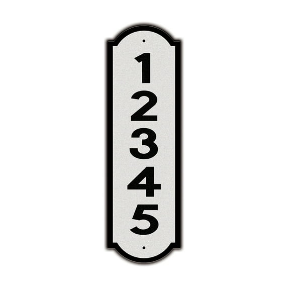 Vertical Fancy Address Numbers for Outside, Custom, 911 Super Reflective Vinyl Stickers, Easy Peel and Stick Personalized Home/Office/Warehouse/Mailbox Address (1Pack, 12"x4")