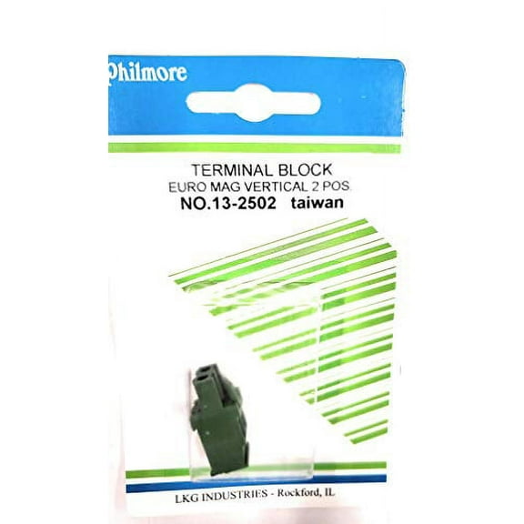 Vertical Female Euro Mag Terminal Block (2 Position) : 13-2502 - 13-2502