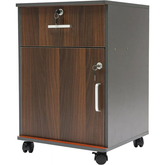 Vertical File Cabinet with Lock Office Rolling Printer Stand with Drawers Under Desk File Cabinet Locking File Cabinet Small File Cabinet with Drawer