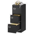 Vertical File 3 Drawers 17.8" Deep Lockable Filing