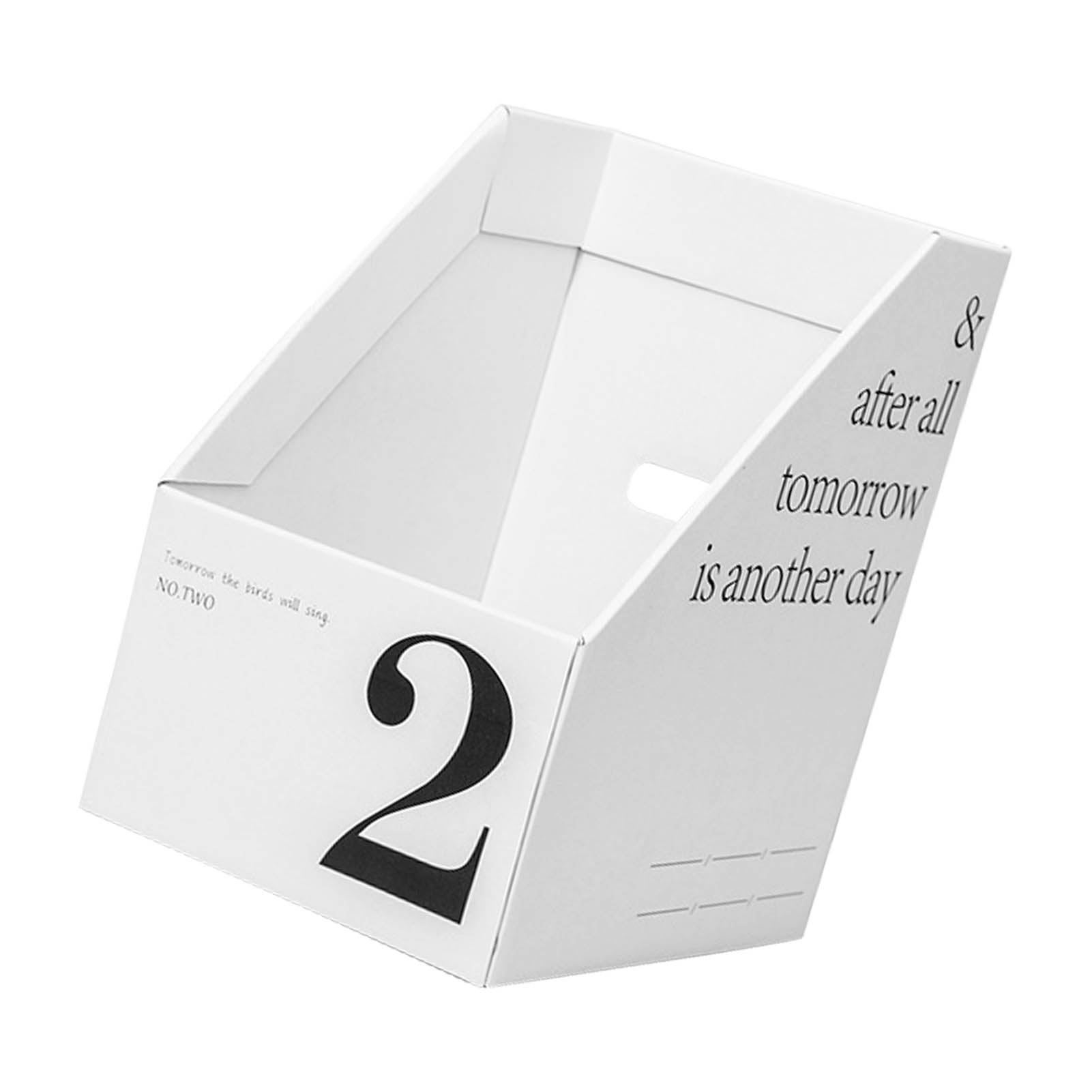 Vertical File Folder Bin Paper Number Marking Slim Desk Storage
