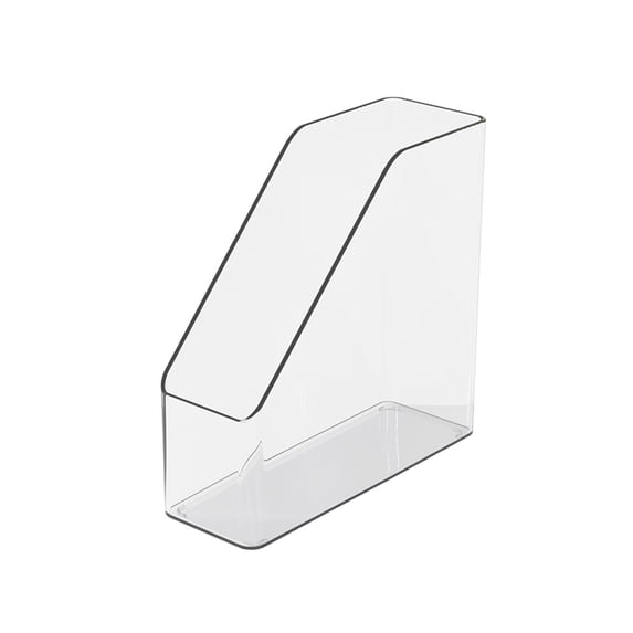 Vertical File Folder Storage Organizer Plastic Bin with Handle, Hold Notebooks, Binders, Envelopes, Magazines for Home Office