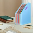 thumbnail image 1 of Vertical File Organizer - Slanted A4 Document Rack, Multi-compartment Office Desk Organizer, Durable Polypropylene Undergraduate Paper Sorter, topliu, 1 of 8