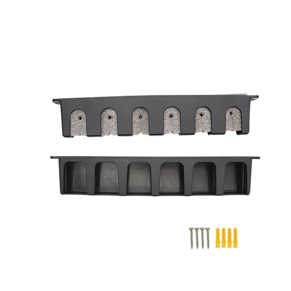 Vertical Fishing Rod Holder for Garage Wall Mounted - 6 Rods Fishing Pole Storage Rack with Damage-Free EVA Grip, Interlocking Fishing Pole Holders for Garage Organization, Fish Gifts Men