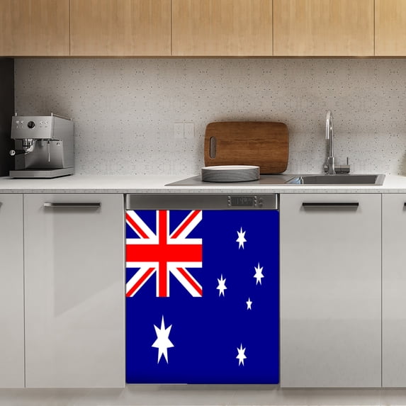 Vertical Flag of Australia Dishwasher Magnet Cover Decorative Sticker for Home Cabinet Kitchen 23" x26"