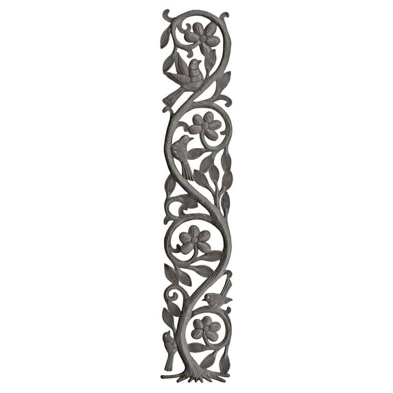 Vertical Flower Vine Recycled Steel