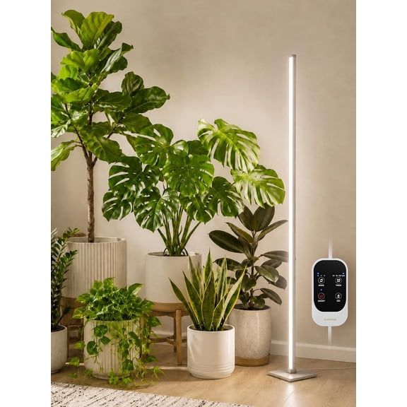 Vertical Full Spectrum LED Grow Light with Auto Timer, 36W, 3 Modes, 6-Level Dimmable, 60 Inch Silver Bestseling