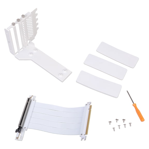 Vertical GPU Mounting Bracket GPU Holder 90 Degree PCIe X16 Extension Cable Set Sapce Saving for Gaming Cases