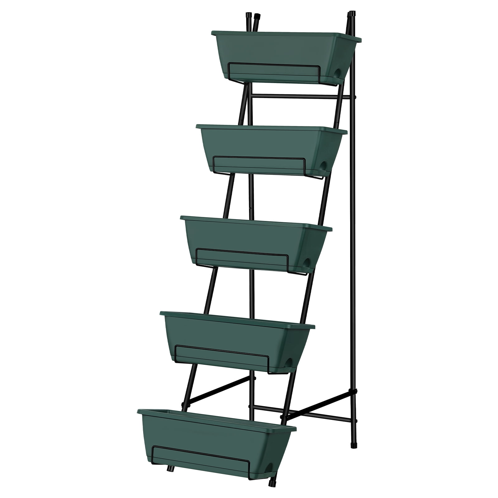 View of Vertical Garden Planter Raised Bed Outdoor Indoor Planter Box 5 Tier ...