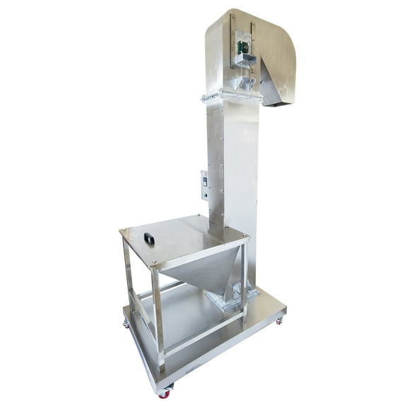 Vertical Granule Bucket Elevator Conveyor Feeder Automatic Rice Nut Conveyor Stainless Steel 220V