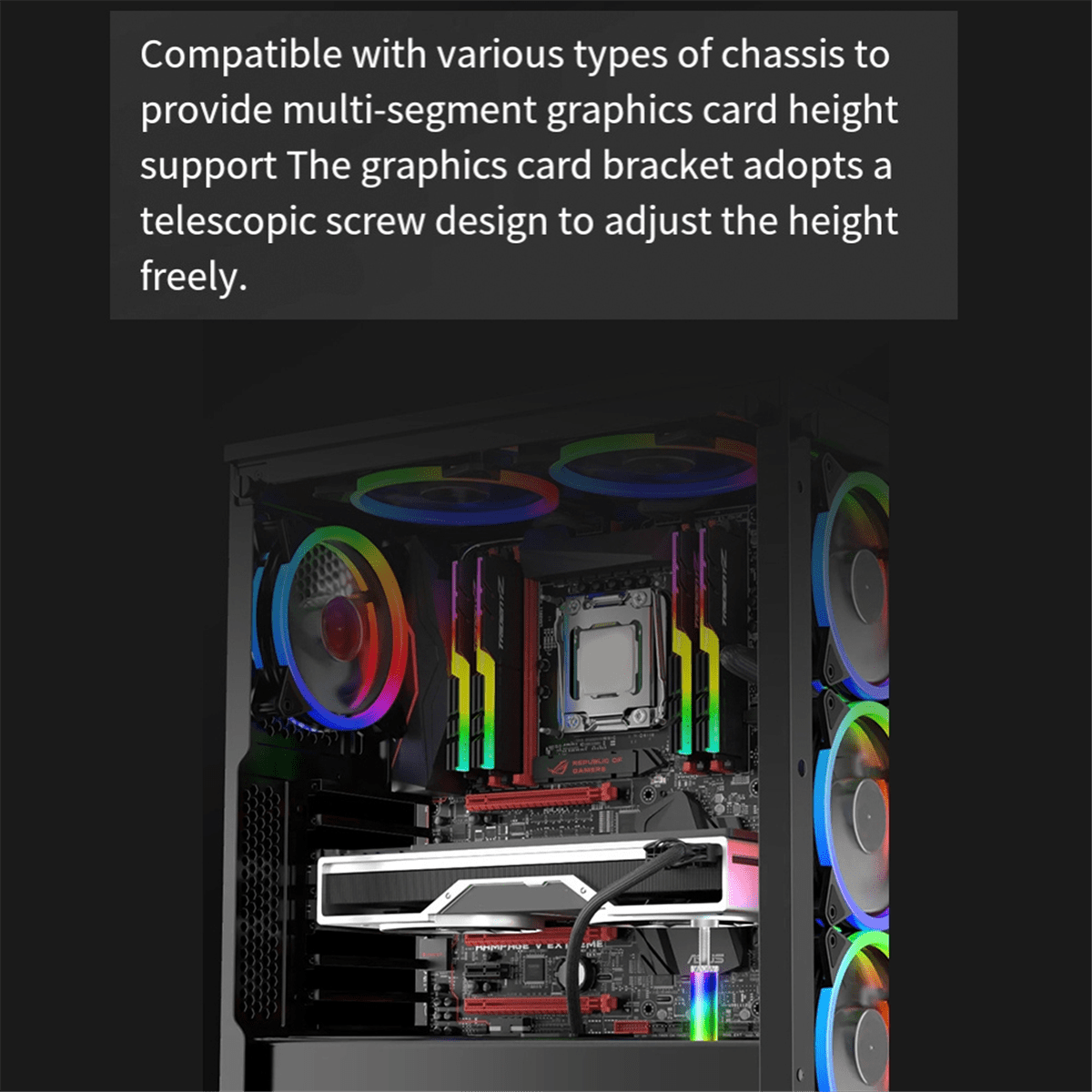 Vertical Graphics Card Holder ARGB Graphics Card Supporter 5V 3pin