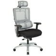 thumbnail image 1 of Vertical Gray Mesh Back Chair with Silver Base with Headrest, 1 of 4
