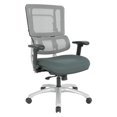 thumbnail image 1 of Vertical Gray Mesh Back Fabric Chair with Silver Base and Gray Mesh Seat, 1 of 8
