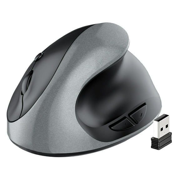 Vertical Grip Wireless Mouse - Ergonomic, Silent, Rechargeable, Precision Control for Designers/Artists/Office Use