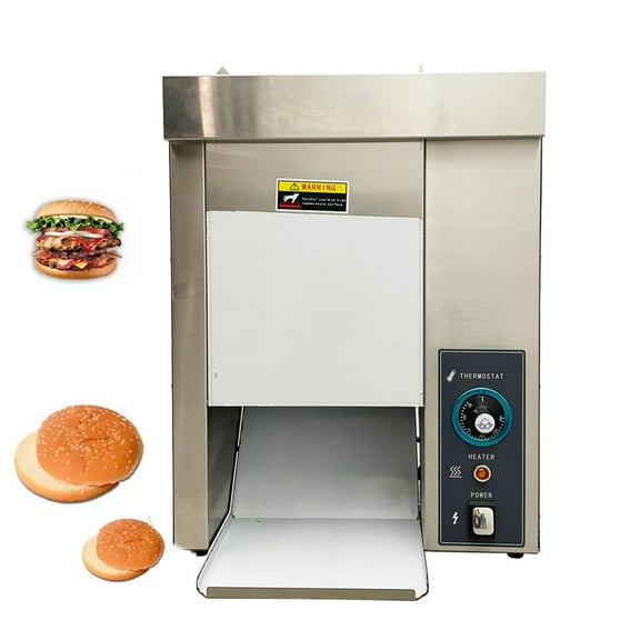 Vertical Hamburger Toasting Machine Commercial Hamburger Toaster Chain Toaster Adjustable Temperature and Thickness
