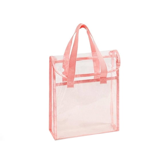 Vertical Handheld Mesh File Tote Bag, A4 Transparent Document Storage Handbag, Portable Office Paper Organizer, Snap Closure Carry Pouch, Lightweight Business Briefcase Tote, File Sorting Bag