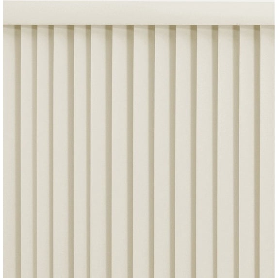 Vertical Hard Window Patio Blinds - Alabaster, 84" L x 78" W Plain & 3-1/2-Inch Vane - Easy Installation for All Patio Doors, Hardware Included - Aluminum Track for Durability, Anti-Static Slats