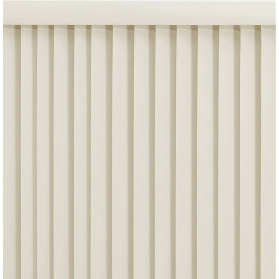 Vertical Hard Window Patio Blinds - Alabaster, 84" L x 78" W Ribbed & 3-1/2-Inch Vane - Easy Installation for All Patio Doors, Hardware Included - Aluminum Track for Durability, Anti-Static Slats