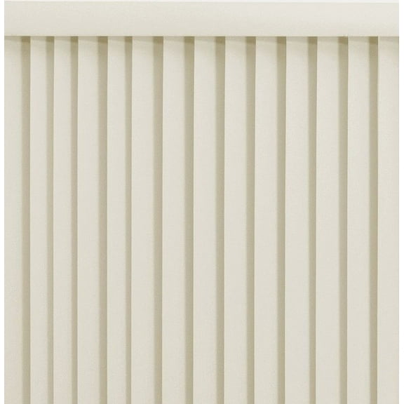 Vertical Hard Window Patio Blinds - Alabaster, 84" L x 78" W Ribbed & 3-1/2-Inch Vane - Easy Installation for All Patio Doors, Hardware Included - Aluminum Track for Durability, Anti-Static Slats