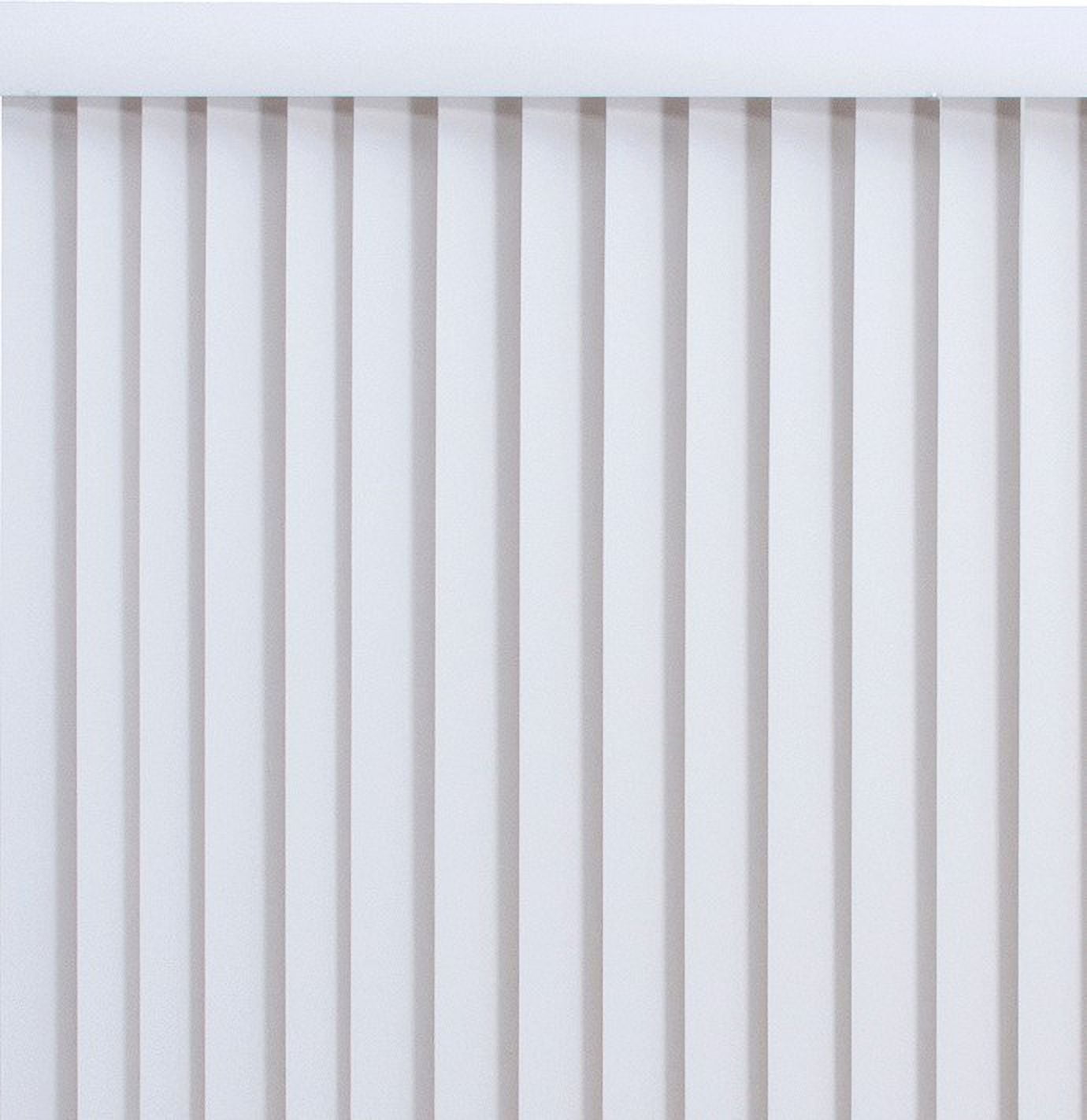 Vertical Hard Window Patio Blinds - White, 84" L x 78" W Plain & 3-1/2-Inch Vane - Easy Installation for All Patio Doors, Hardware Included - Aluminum Track for Durability, Anti-Static Slats