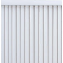 Vertical Hard Window Patio Blinds - White, 84" L x 78" W Plain & 3-1/2-Inch Vane - Easy Installation for All Patio Doors, Hardware Included - Aluminum Track for Durability, Anti-Static Slats