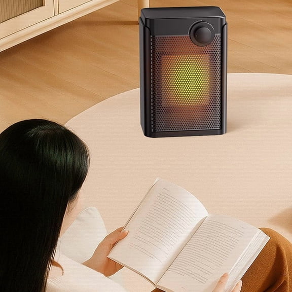 Vertical Heater Personal Space Heater for Home Office – 3 Heat Settings, Overheat & Tip-Over Protection, Quiet Portable Ceramic Heating Fan with Safety Auto Shut-Off