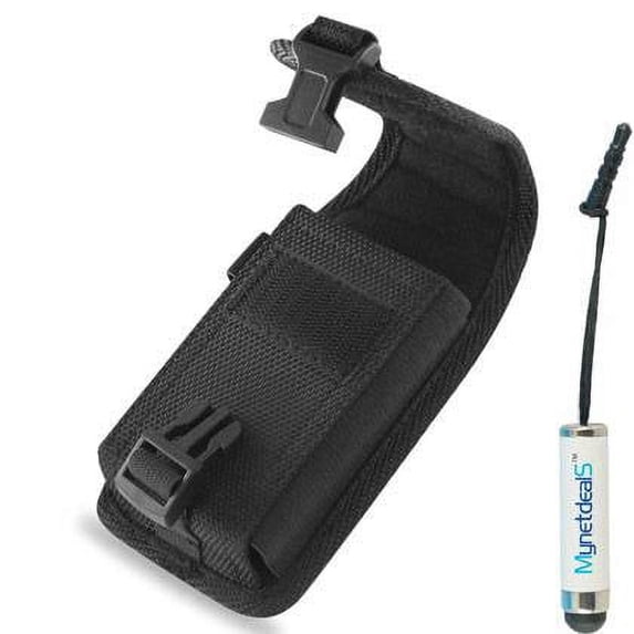 Vertical Heavy Duty Rugged Canvas Case Pouch for Apple iPhone 8/ 7/ 6s/ 6,4.7" (Plus Size Fits Phone w/a Slim Size Hybrid Cover on) + MYNETDEALS Stylus