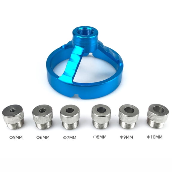Vertical Hole Punch Locator, with 6 Drill Bushings Woodworking Drill Bit Jig Fixture Used for Woodworking Hole Punching